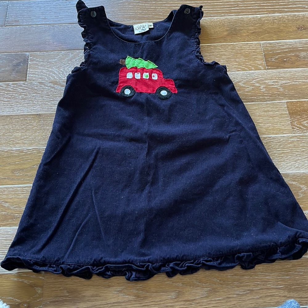 ADORABLE Handmade Corduroy Christmas Dress size 4
